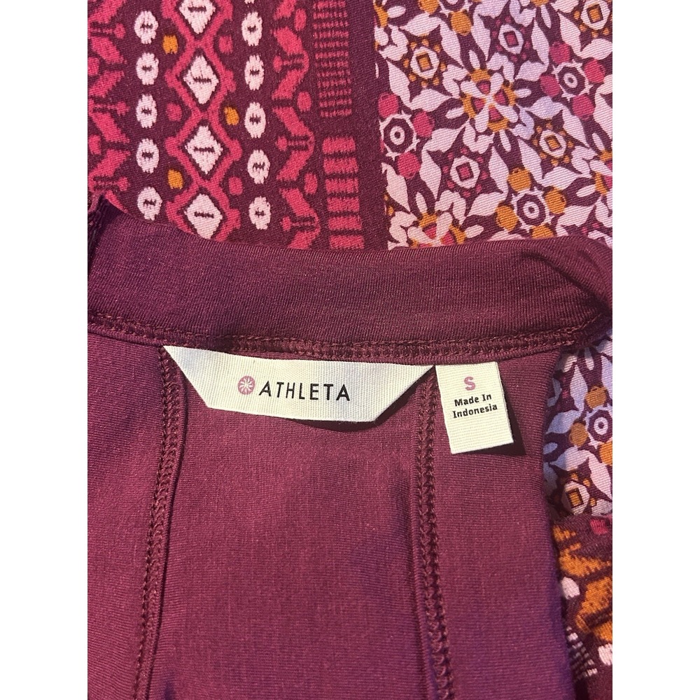 Athleta Rio Maxi Racerback Dress Raspberry Stretch Build In Bra Size Small - Picture 5 of 8
